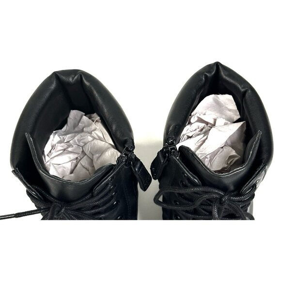 Sam Edelman Aleia Womens Black Leather Lace-Up Combat Boots Size 7M New $200 - Picture 10 of 12